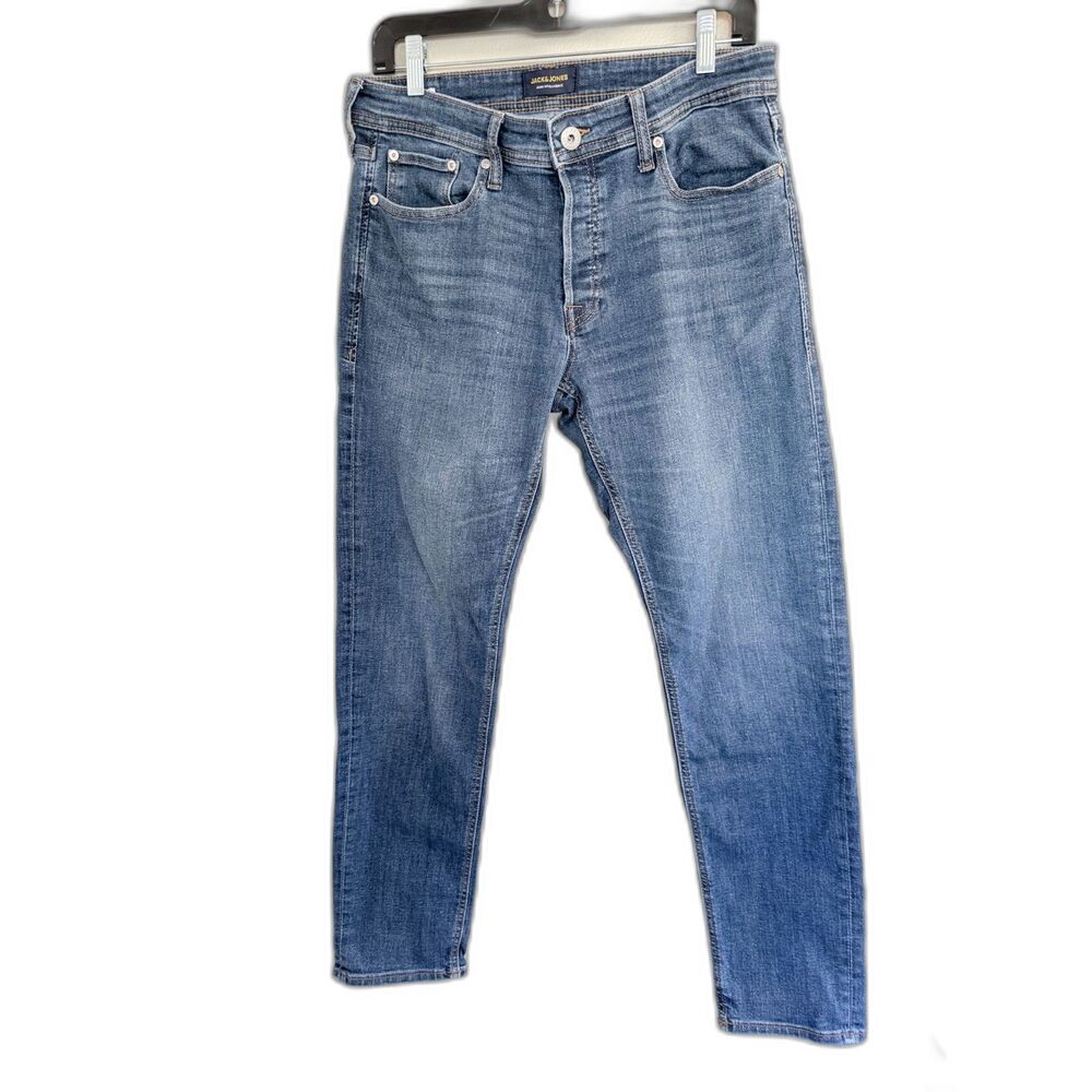 Jack & Jones Mike Comfort Fit Tapered‎ Jeans – Size 30 – Blue Wash